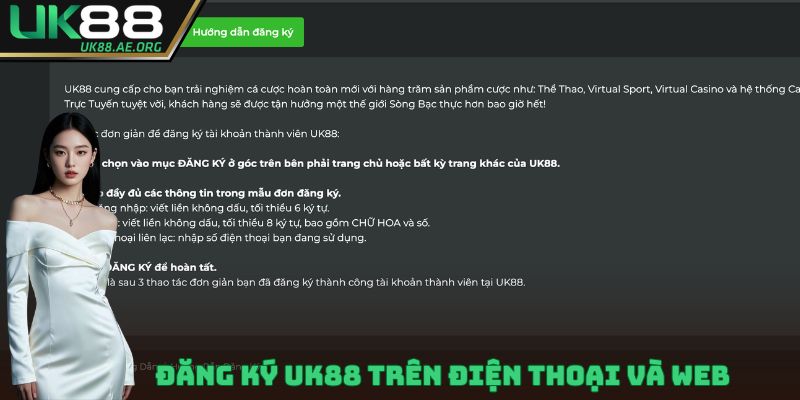 Đăng ký UK88 trên điện thoại và web